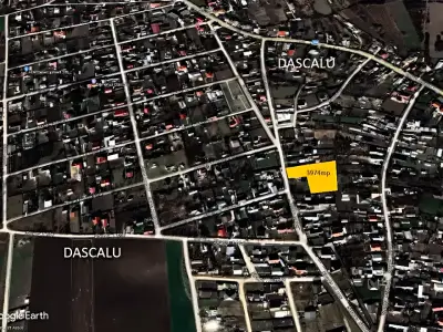 Harta satelit cu locatia terenului de vanzare Dascalu Ilfov