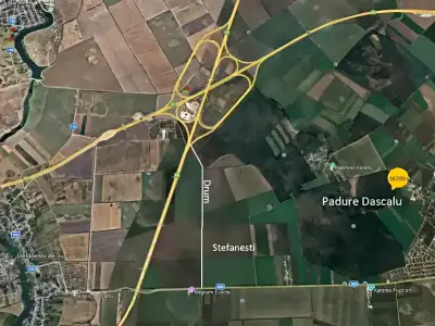 Harta satelit pozitionare teren Dascalu Ilfov
