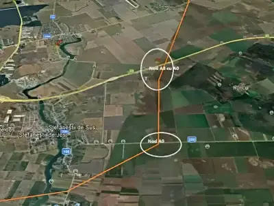 Harta satelit pozitionare teren vanzare Dascălu Ilfov
