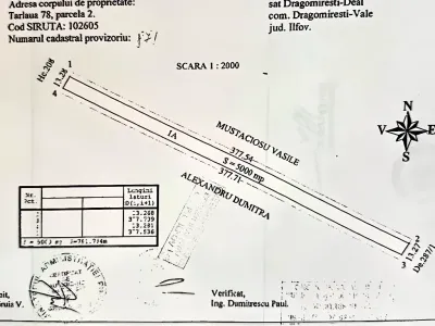 schita harta localizare teren vanzare-cumparare Dragomirești-Vale Ilfov