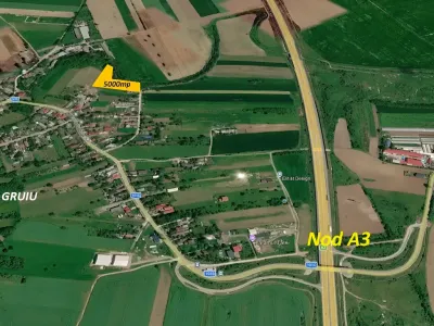 Harta satelit teren de vanzare-cumparare in Gruiu Ilfov