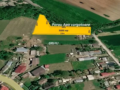 Localizare teren de vanzare-cumparare in Gruiu Ilfov
