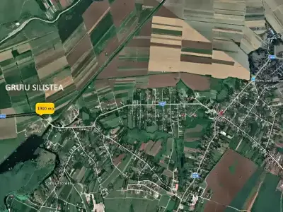 vedere satelit teren de vanzare Gruiu Ilfov zona verde