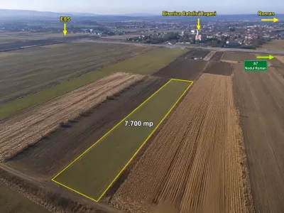 Teren vanzare cumparare Iugani Iași hartă satelit delimitată