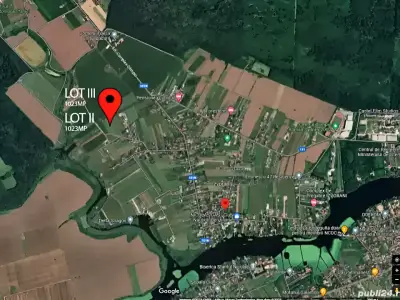 Harta cu markere vanzare teren in Izvorani Ilfov detaliu