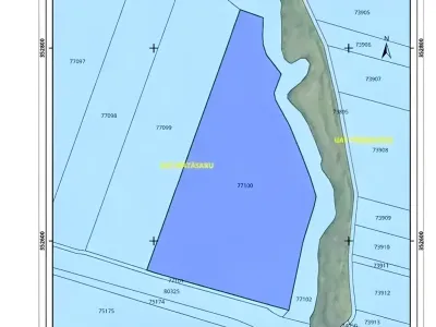 Pozitie satelit teren vanzare langa lac Mătăsaru Dâmbovița