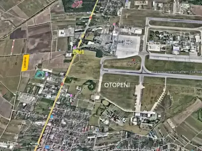 Teren vanzare-cumparare in Otopeni Ilfov vedere aeriana