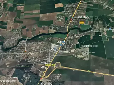 Vedere satelit zona teren vanzare-cumparare Săftica Ilfov