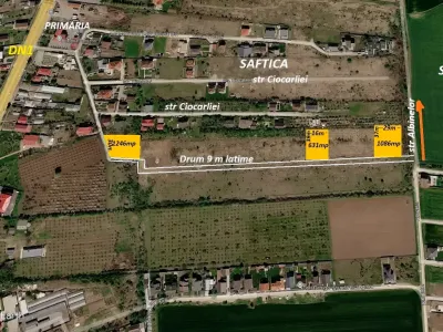 Amplasament pe harta teren de vanzare-cumparare Saftica Ilfov
