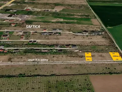 Localizare pe harta teren de vanzare-cumparare Saftica Ilfov