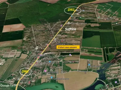 Harta satelit teren de vanzare-cumparare in Saftica Ilfov