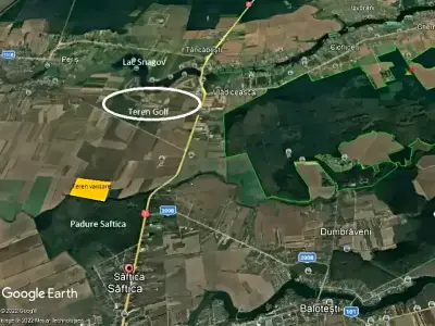 Teren de vanzare cumparare langa teren de golf Saftica Ilfov