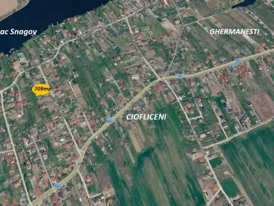 vedere satelit teren pentru vanzare cumparare Snagov Ilfov
