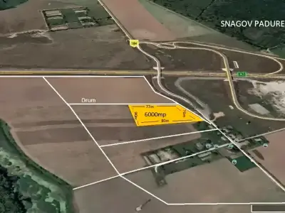 Harta satelit pentru teren de vanzare Snagov Padure Ilfov