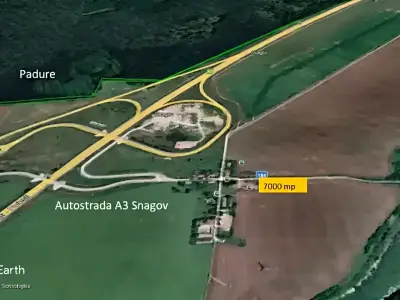 Localizare autostrada A3 Snagov Ilfov pentru teren vanzare