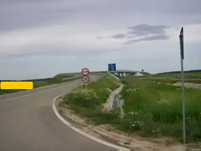 Drum asfaltat catre teren de vanzare in Snagov Ilfov