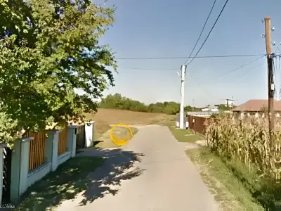 Teren de vanzare in Snagov Ilfov vedere drum de pamant
