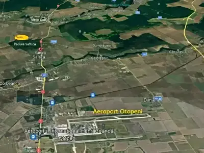Vedere aeriana teren de vanzare cumparare in Snagov Ilfov
