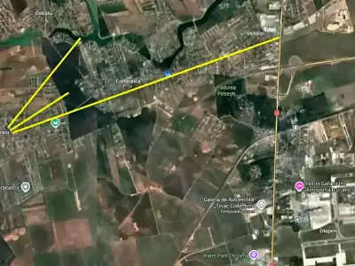 Harta amplasament teren vanzare Tamași Ilfov satelit