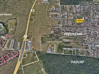 Localizare satelit teren de vanzare in Voluntari Ilfov