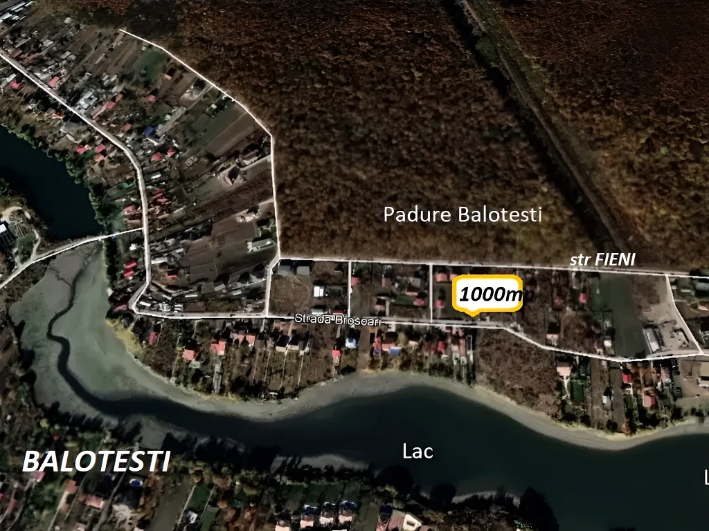vedere satelit teren de vanzare cumparare Balotești Ilfov