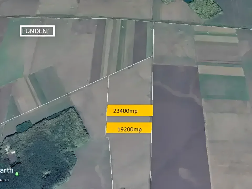 Vanzare teren in Fundeni Călărași vedere din satelit