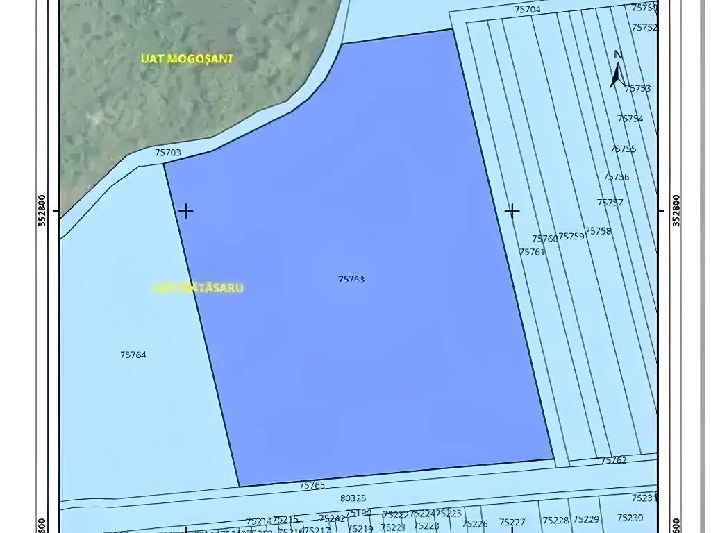 Harta satelit amplasament teren de vanzare Mătăsaru Dâmbovița
